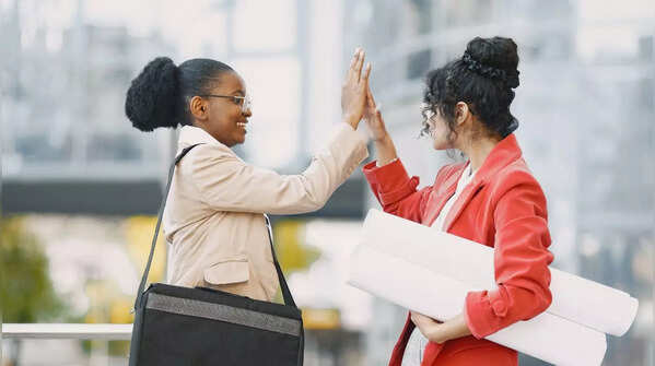 Confident person celebrating others successes