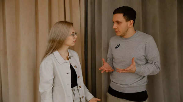 Couple avoiding conversation about future