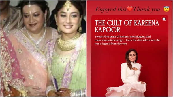 Kareena posing at the wedding.